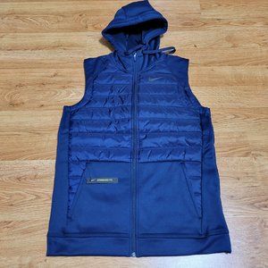 Nike Therma Full-Zip Hooded Puffer Vest Navy Blue   BV4534-451   MENS SIZE SMALL